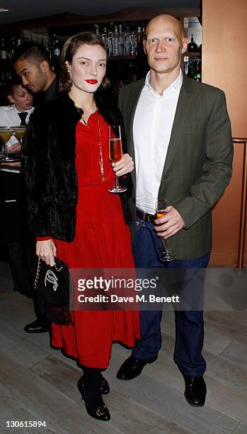 Camilla Rutherford and guest attend the Senkai Restaurant Special Dinner at the Senkai restaurant on October 26, 2011 in London,England.