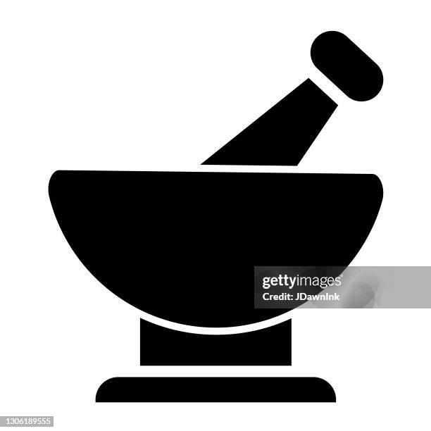 modern skincare and beauty treatment mortar pestle - mortar and pestle white background stock illustrations