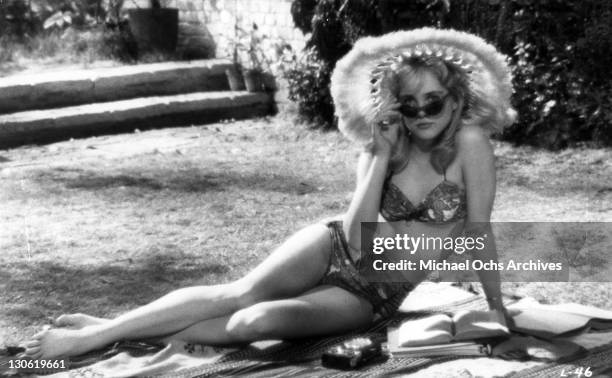 Actress Sue Lyon poses for a portrait in a scene from the movie "Lolita" which was released in 1962.