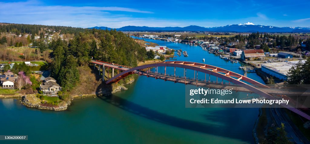 Rainbow Bridge in the Town of La Conner, Washington.