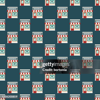 Store Pattern Vector Grocery Store Pattern High-Res Vector Graphic - Getty Images