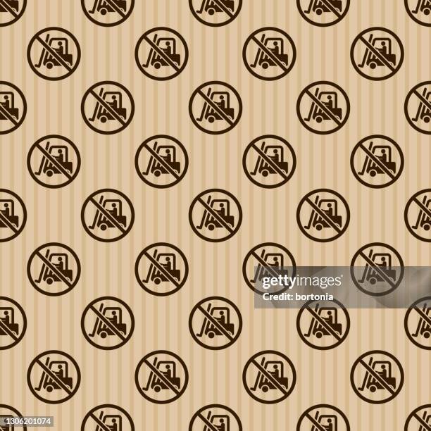 no forklift shipping label pattern - safely lifting boxes stock illustrations