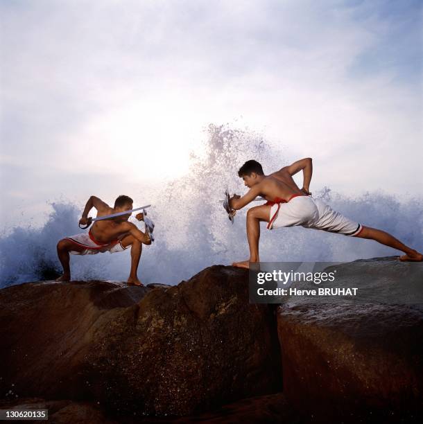Sword and shield practise consists of 32 basic actions , they are inherited from north Kerala old military traditions. Some of them have been rebuilt...
