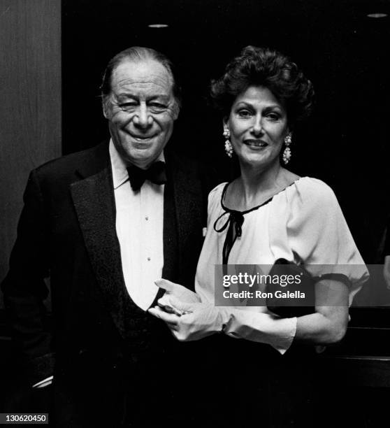 Actor Rex Harrison and wife Mercia Tinker attend Kennedy Center Honors Reception on December 5, 1981 at the State Department Building in Washington,...