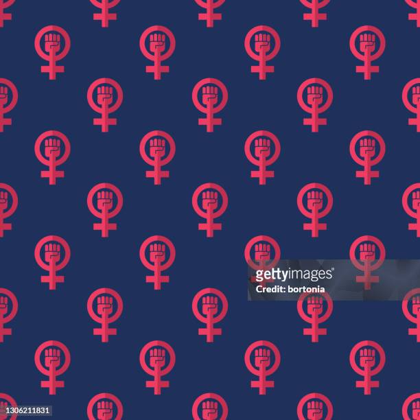 feminism symbol pattern - womens rights stock illustrations