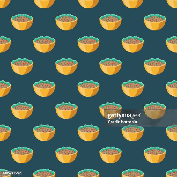 larb thai food pattern - lime juice stock illustrations