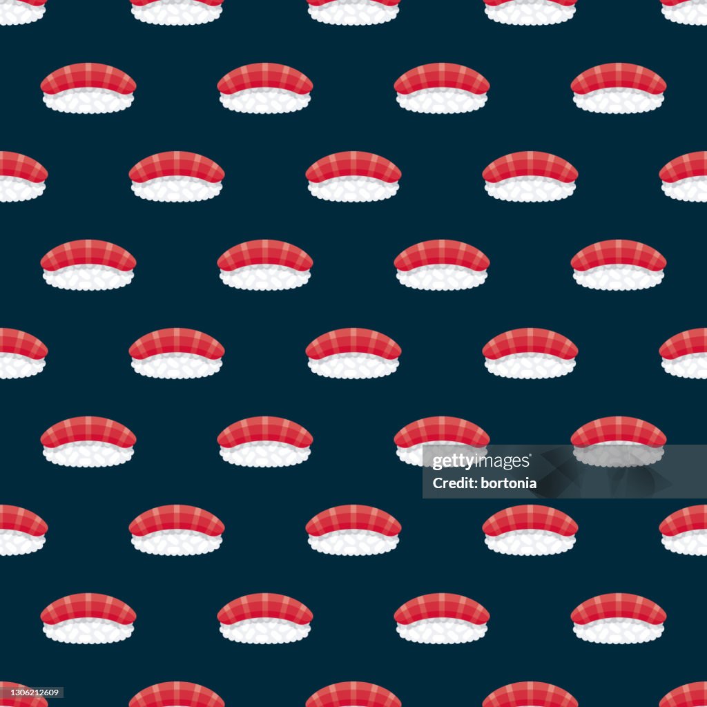 Maguro Tuna Sushi Pattern