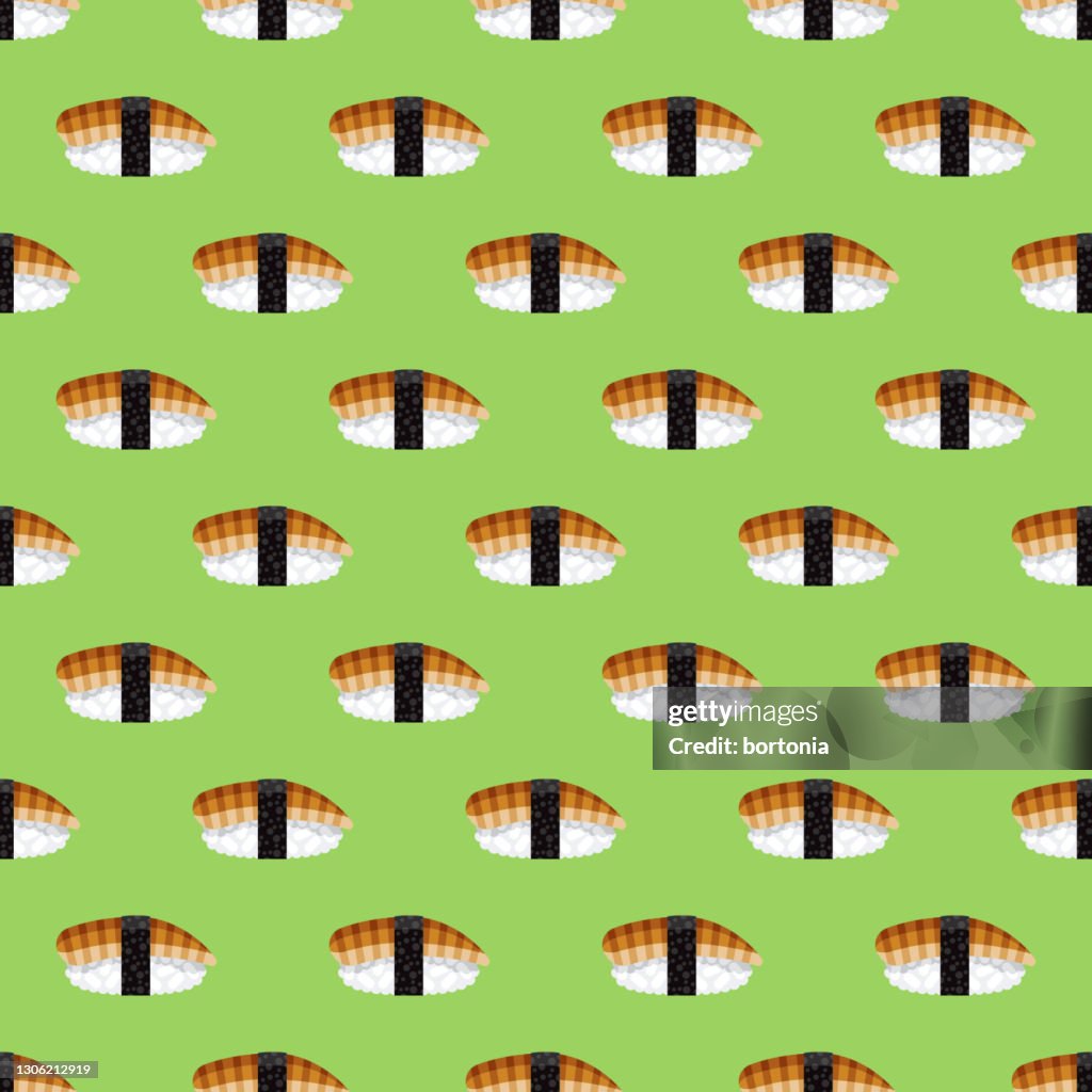 Unagi Eel Sushi Pattern