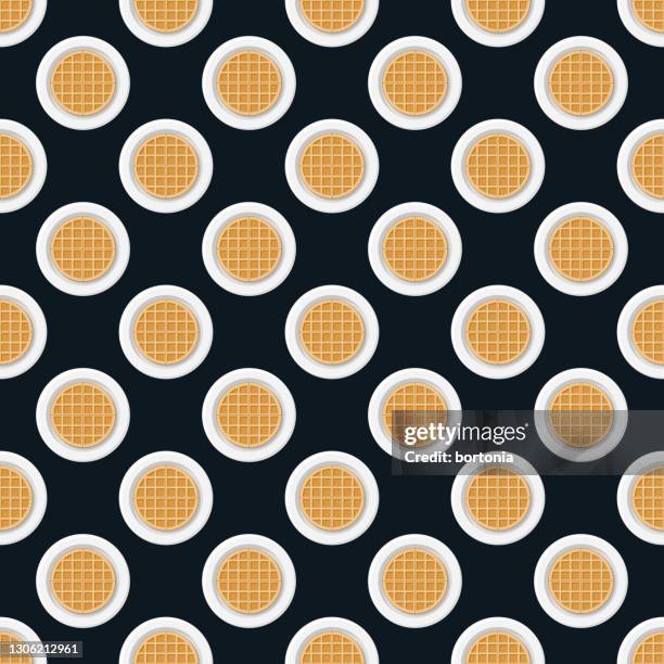 waffle pattern - waffles overhead stock illustrations