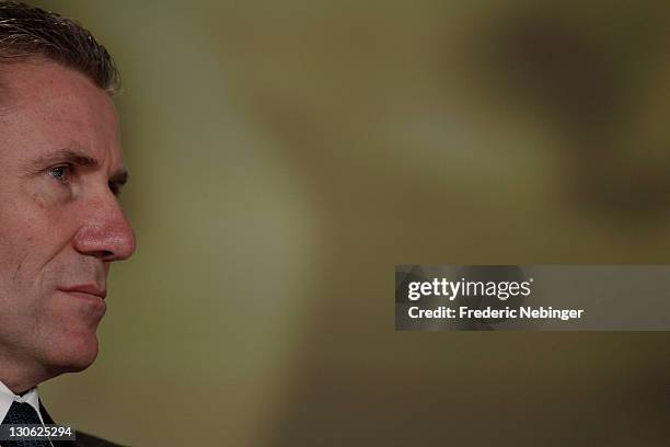 Sergey Bubka attends Plenary Sessions at the Peace & Sport 5th International Forum at Hotel Fairmont on October 27, 2011 in Monaco, Monaco.