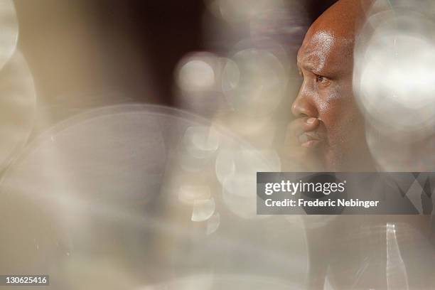 King Letsie III of Lesotho attends Plenary Sessions at the Peace & Sport 5th International Forum at Hotel Fairmont on October 27, 2011 in Monaco,...