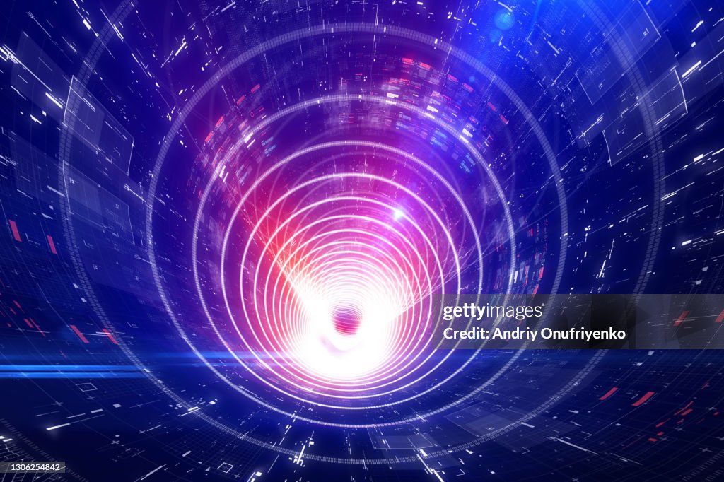 Abstract circular data tunnel