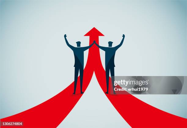 teamwork - business partnership stock illustrations