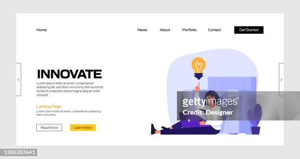 innovate concept vector illustration for landing page template, website banner, advertisement and marketing material, online advertising, business presentation etc. - wisdom stock illustrations