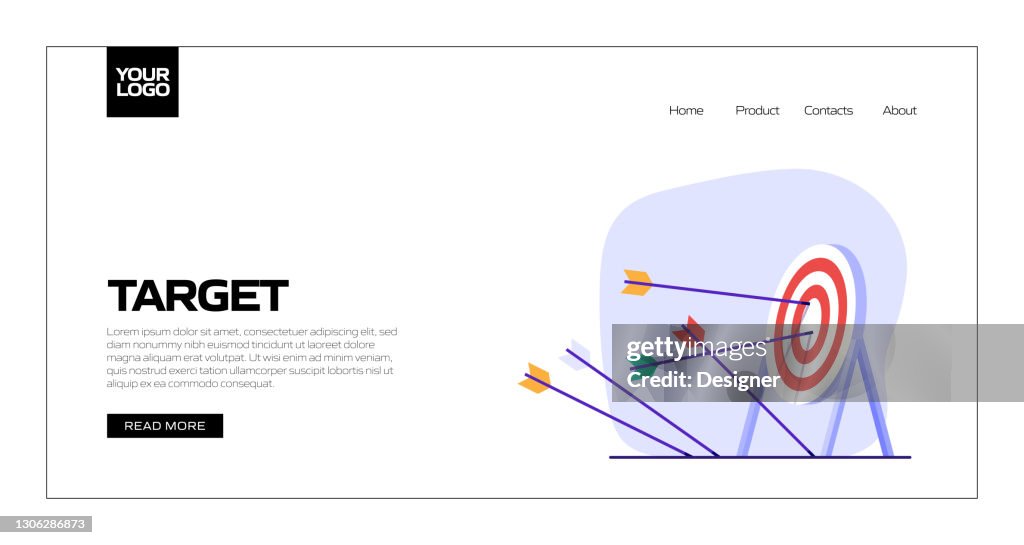 Target Site Image Target Concept Vector Illustration For Landing Page Template Website ...