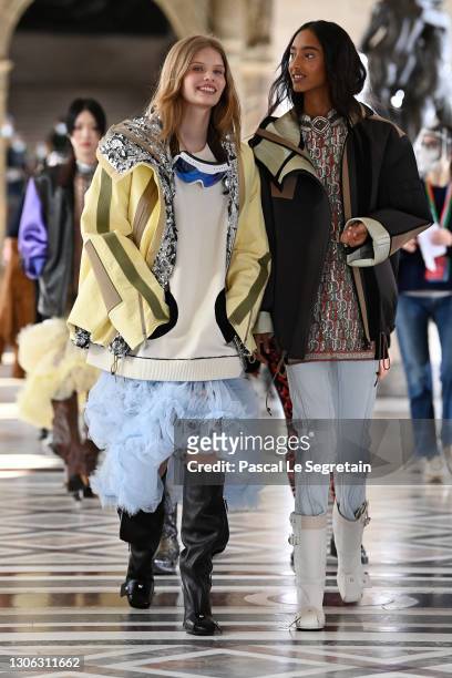 In this image released on March 10th, models walk the runway during the Louis Vuitton as part of the Paris Fashion Week Womenswear Fall/Winter...