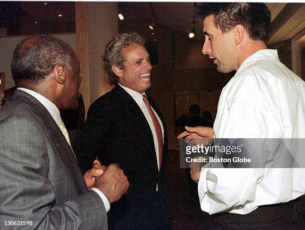 George party at the Art Institute of Chicago. Willie Brown, mayor of San Francisco, Joe Kennedy and actor William Baldwin talk it up at the party.