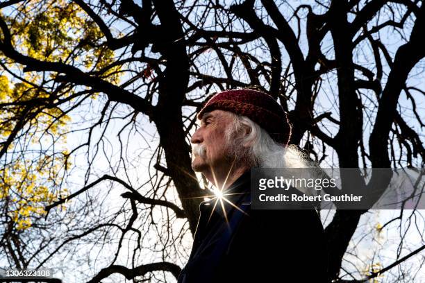 Singer/songwriter David Crosby is photographed for Los Angeles Times on February 25, 2021 in Santa Ynez, California. PUBLISHED IMAGE. CREDIT MUST...