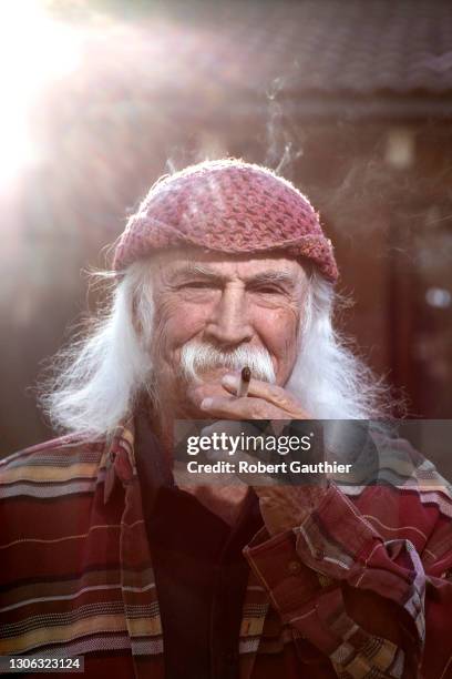 Singer/songwriter David Crosby is photographed for Los Angeles Times on February 25, 2021 in Santa Ynez, California. PUBLISHED IMAGE. CREDIT MUST...