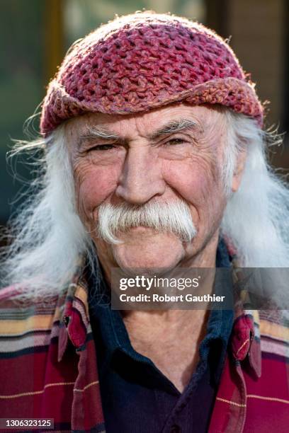 Singer/songwriter David Crosby is photographed for Los Angeles Times on February 25, 2021 in Santa Ynez, California. PUBLISHED IMAGE. CREDIT MUST...