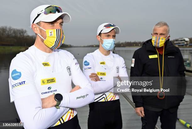 The Sports Flanders Light Double Scull rowing team Brys-Van Zandweghe conducts a biomechanics analysis on open water as a preparation for the Olympic...