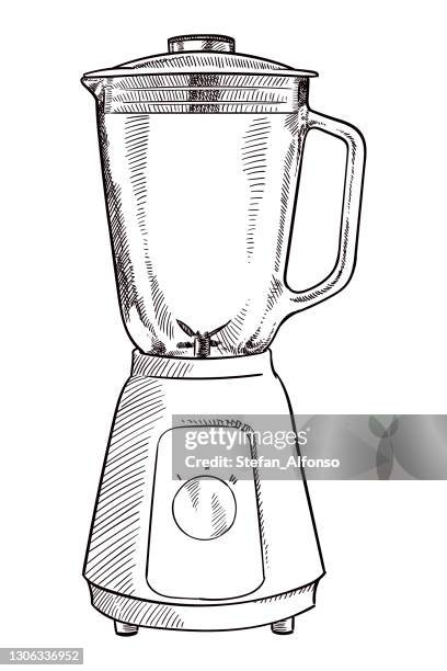 vector drawing of a blender - blender stock illustrations