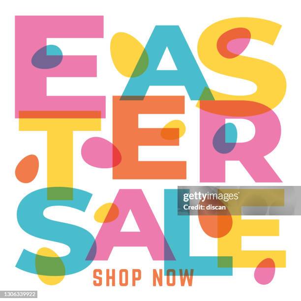 easter sale design for advertising, banners, leaflets and flyers. - april spring stock illustrations