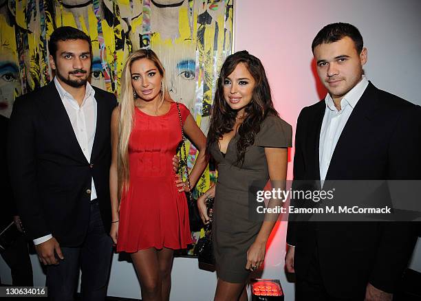 Samed Gurbanov, Arzu Aliyeva Gurbanov, Leyla Aliyeva and Emin Agalarov attends the launch of Baku Magazine at The Opera Gallery on October 27, 2011...