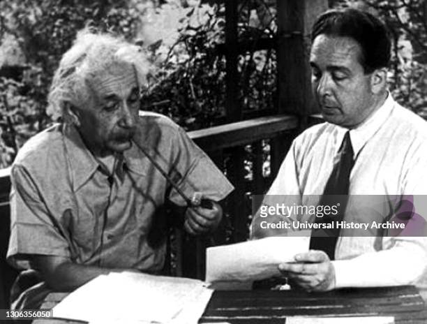 Letter written by Albert Einstein, with the help of Leo Szilard, to President Franklin Roosevelt on August 2 warning Roosevelt of the dangers posed...