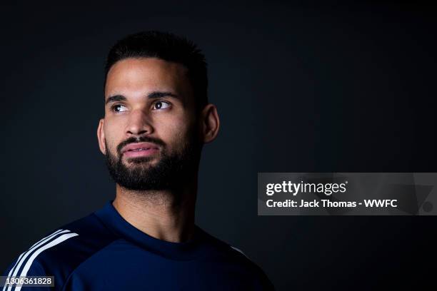 Willian Jose of Wolverhampton Wanderers poses for a portrait at Sir Jack Hayward Training Ground on March 10, 2021 in Wolverhampton, England.