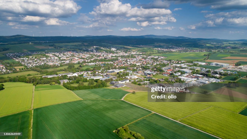 Aerial view of Bad Camberg, Germany