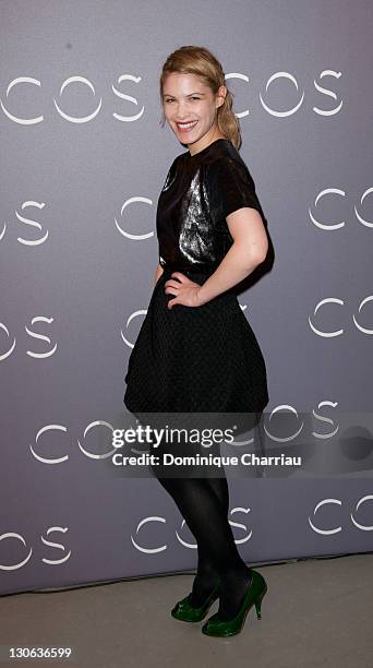 Hande Kodja attends COS Shop Opening Party at Cos Rue Montmartre on October 27, 2011 in Paris, France.