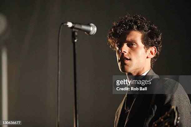 Chalie Fink from Noah and the Whale performs at Southampton Guildhall on October 27, 2011 in Southampton, England.