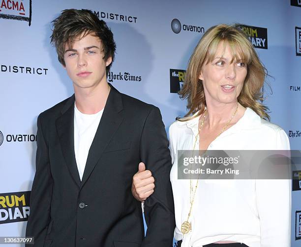 Willoughby Robinson and Sophie Robinson arrive at the Los Angeles Premiere "The Rum Diary" at LACMA on October 13, 2011 in Los Angeles, California.