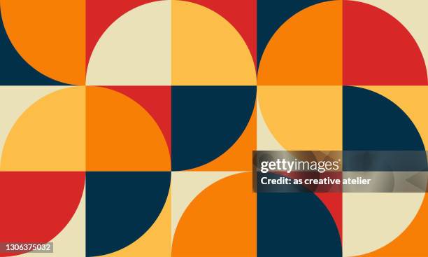 vector geometric minimalistic artwork poster with simple geometrical shapes. abstract vector pattern design in scandinavian style for web banner, presentation, branding, print, poster, flyer, card - newspaper texture background stock illustrations