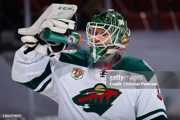 The artwork on the mask of Minnesota Wild goalie Kaapo Kahkonen is News  Photo - Getty Images