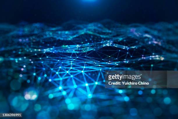network data wave - デジタル　イメージ ストックフォトと画像
