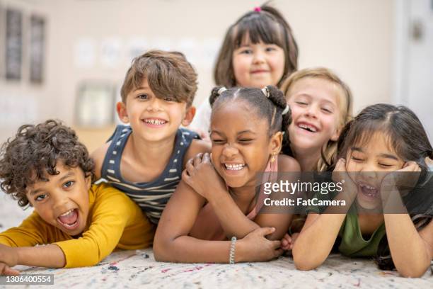 multi ethnic preschool children stock photo - ymca stock pictures, royalty-free photos & images