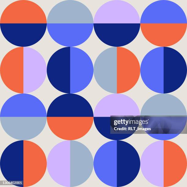 colorful seamless repeat pattern with abstract minimalist geometric style - solid blue stock illustrations