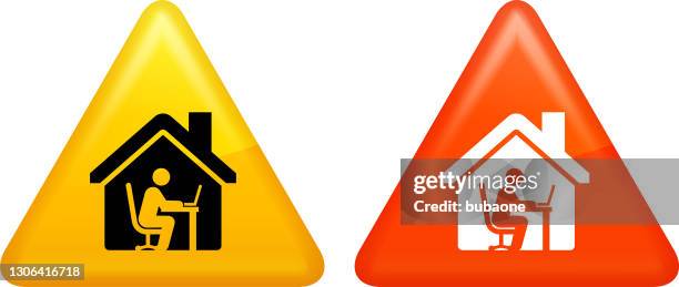 man working on a laptop icon - multiple mobile devices stock illustrations