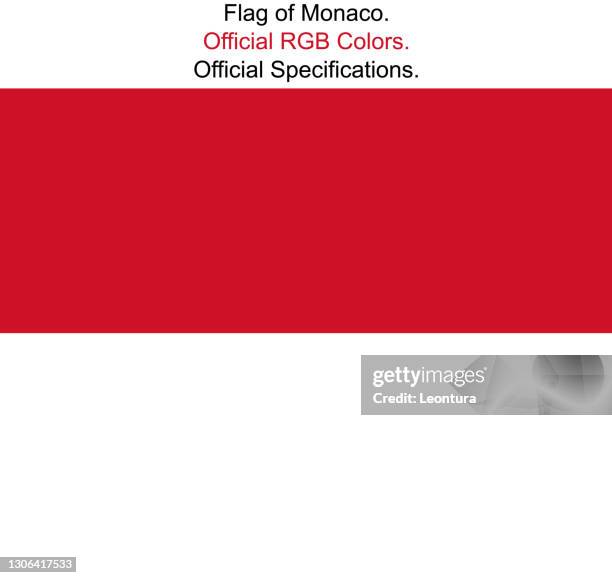 monaco flag (official rgb colors and specifications) - monte carlo stock illustrations
