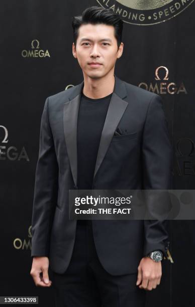 Actor Hyun Bin attends the event celebrating OMEGA Speedmaster Apollo 11 50th Anniversary at COEX on September 09, 2019 in Seoul, South Korea.