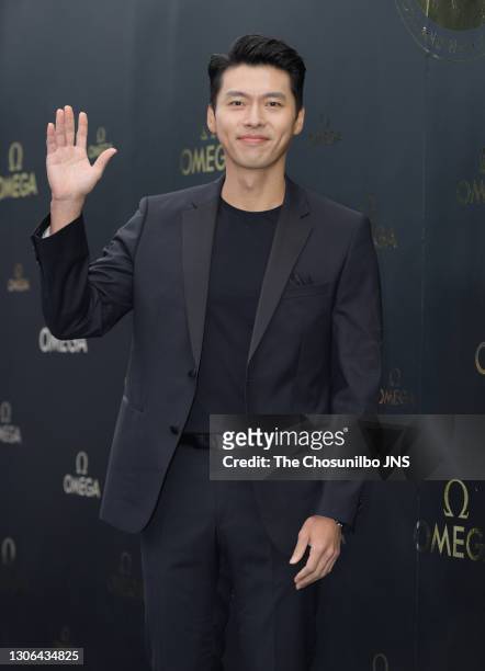 Hyun Bin attends the event celebrating OMEGA Speedmaster Apollo 11 50th Anniversary at COEX on September 09, 2019 in Seoul, South Korea.