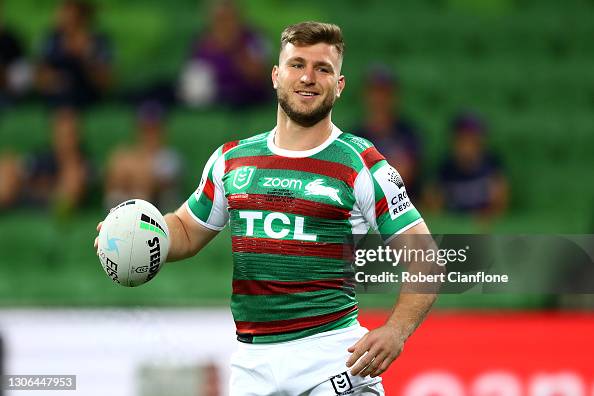 Jai Rabbithoes Jai Arrow of the Rabbitohs warms up before the round one NRL match ...