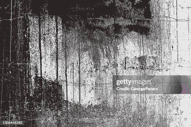 cracked, weathered painted wall background - engraving texture stock illustrations