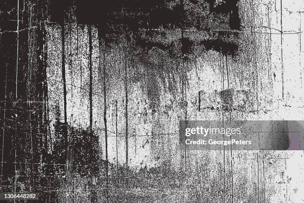 cracked, weathered painted wall background - chipping stock illustrations