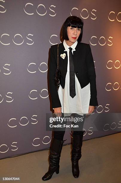 Chantal Thomas attends the Cos Shop Opening Party at Cos Rue Montmartre on october 27, 2011 Paris, France.