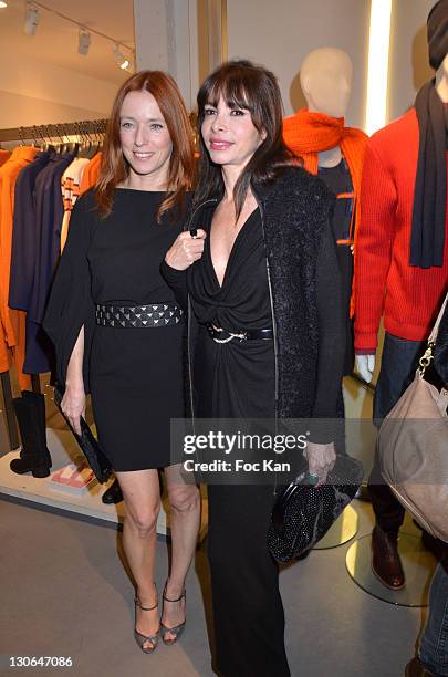 Lea Drucker and Frederique Lopez attend the Cos Shop Opening Party at Rue Montmartre on october 27, 2011 Paris, France.