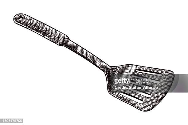 vector drawing of a spatula - spatula stock illustrations