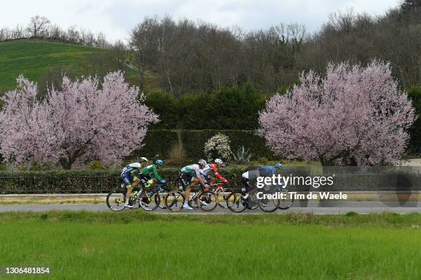 Simon Pellaud of Switzerland and Team Androni Giocattoli - Sidermec, Marcus Burghardt of Germany and Team Bora - Hansgrohe, John Archibald of United...